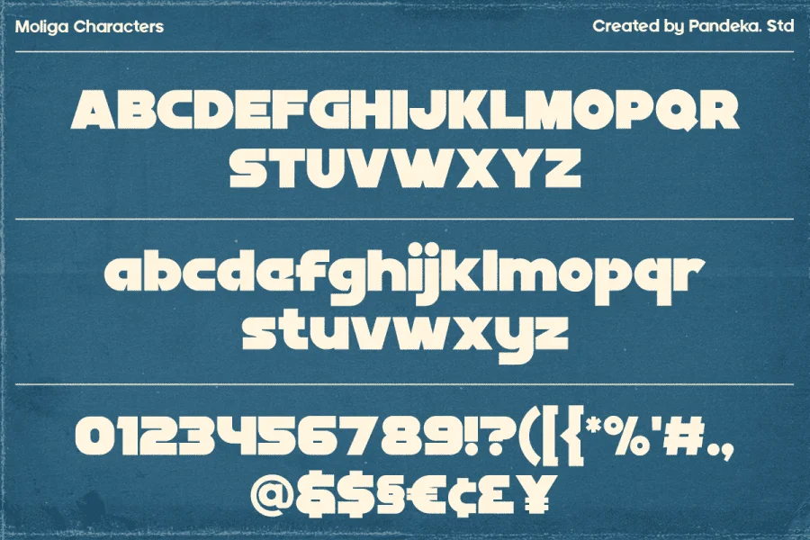 Moliga DEMO Font preview 2