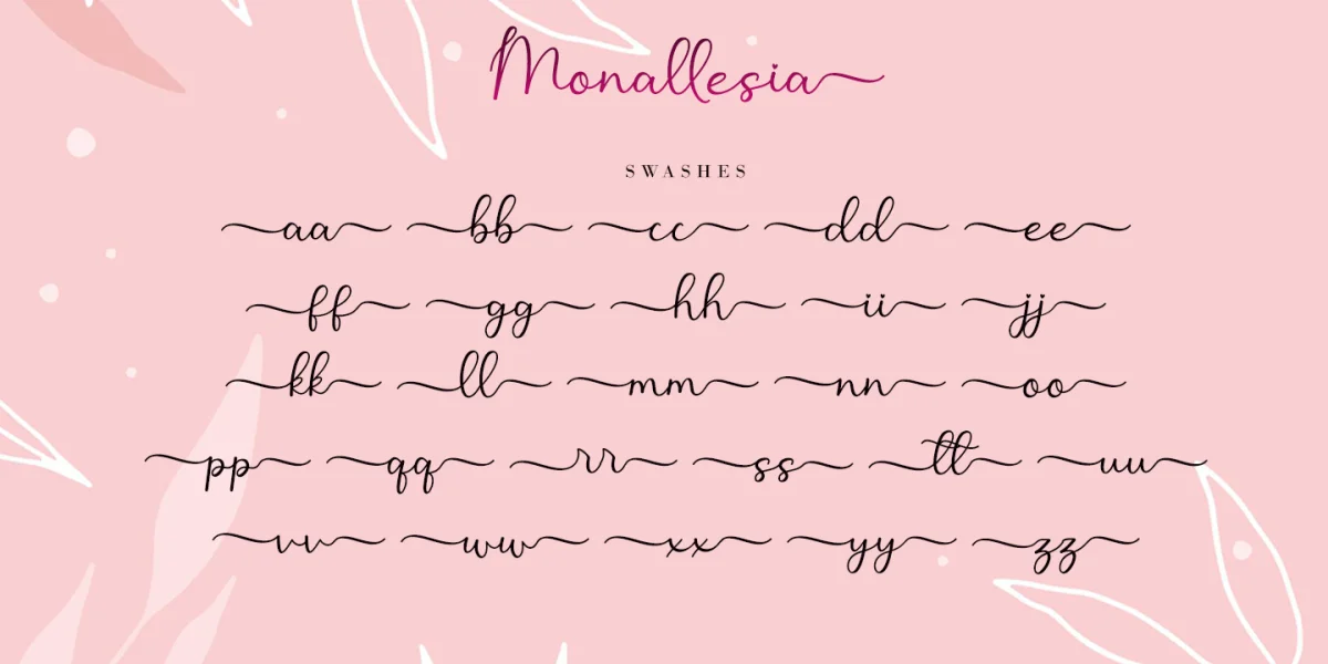 Monallesia Script Font preview 12