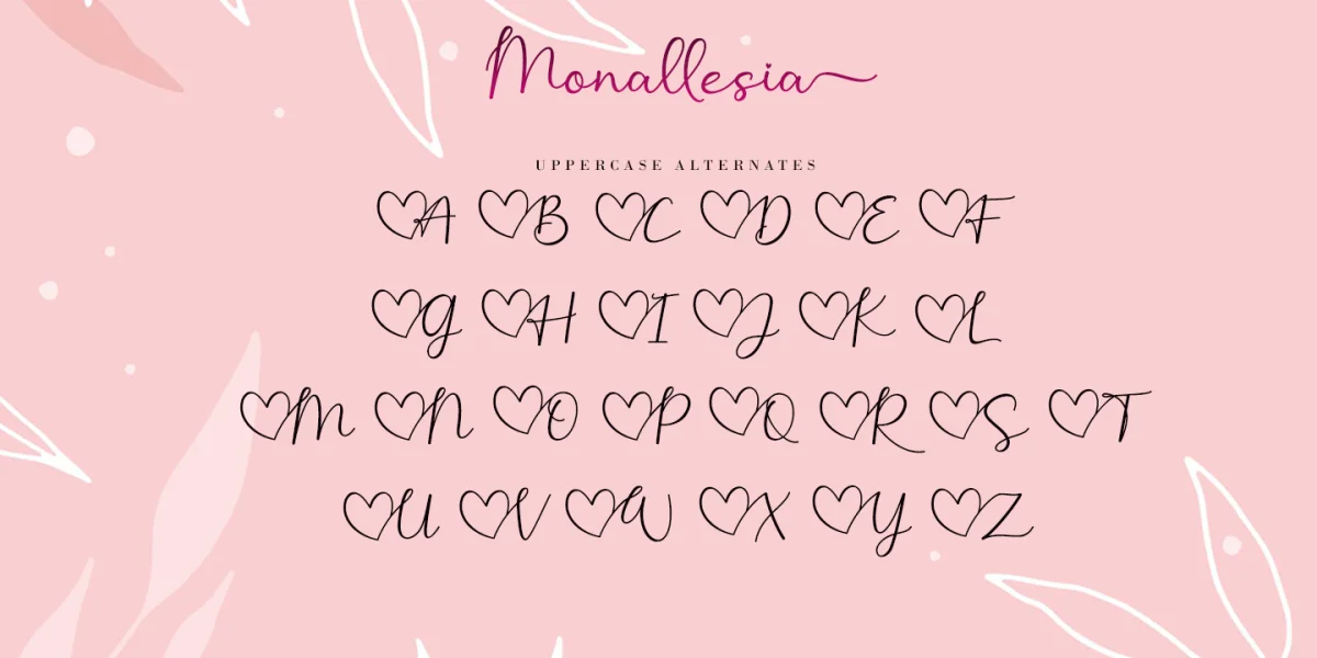 Monallesia Script Font preview 13