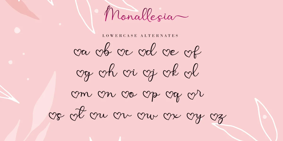 Monallesia Script Font preview 14