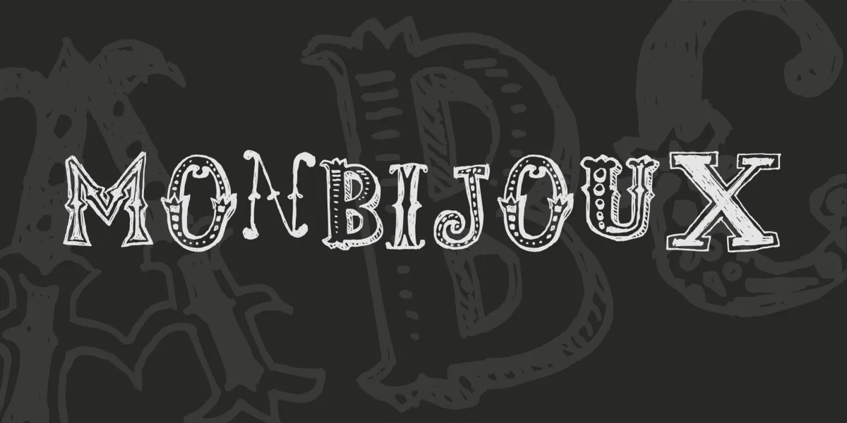 monbijoux Font preview 2