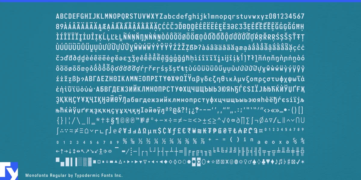 Monofonto Font preview 4