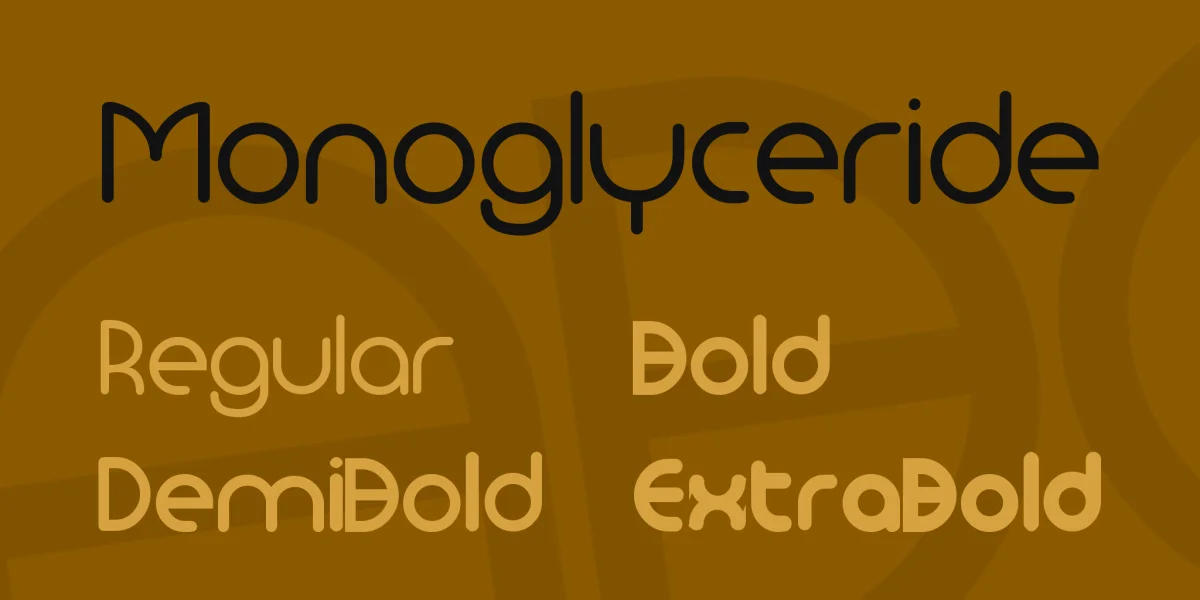 Monoglyceride Font Family