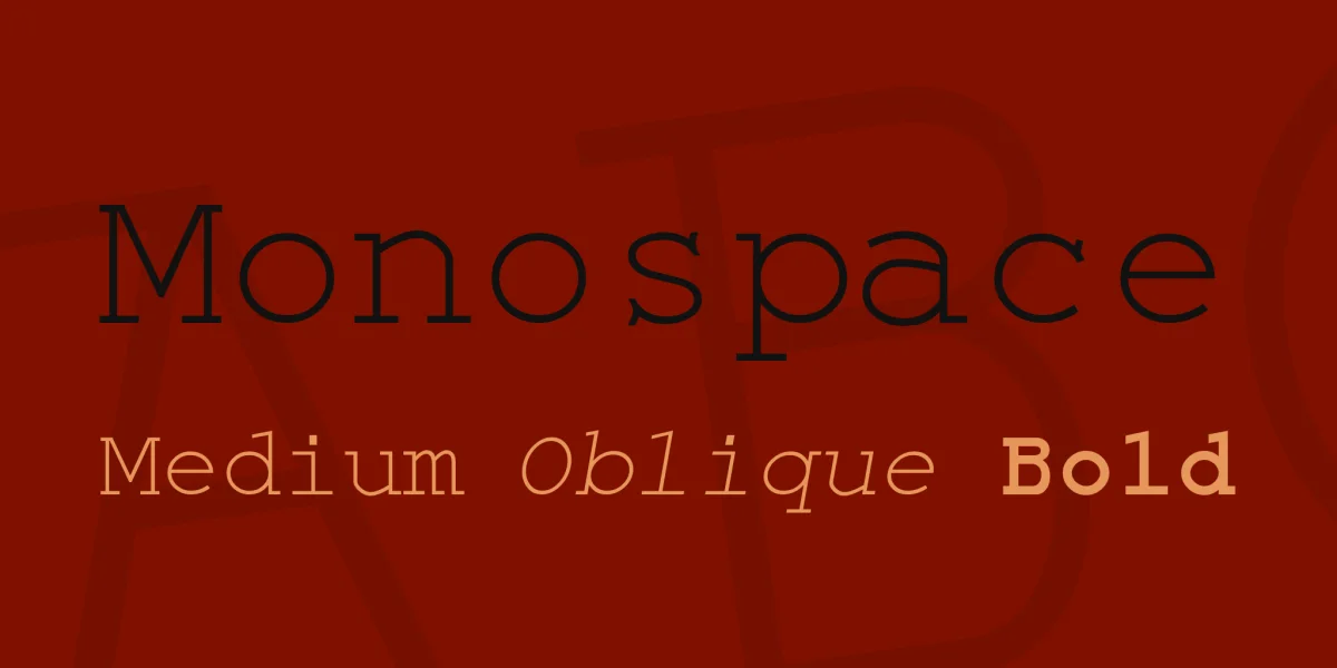 Monospace Font Family