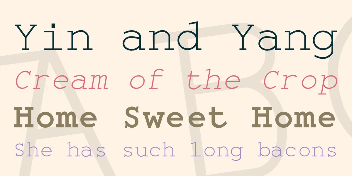 Monospace Font Family preview 2