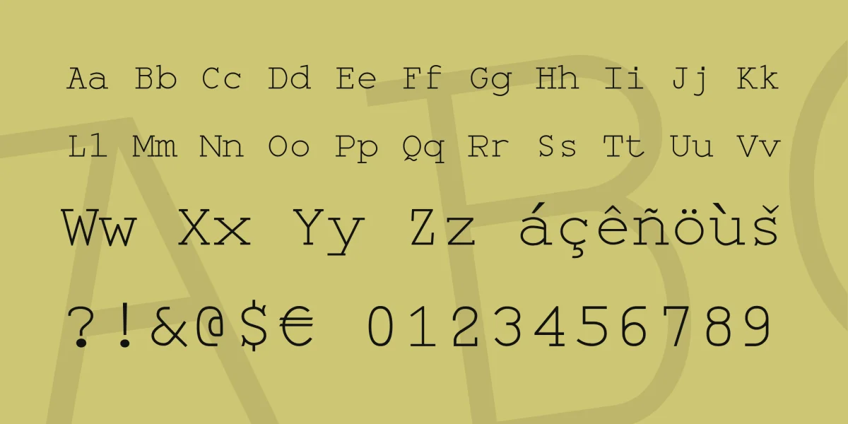 Monospace Font Family preview 4