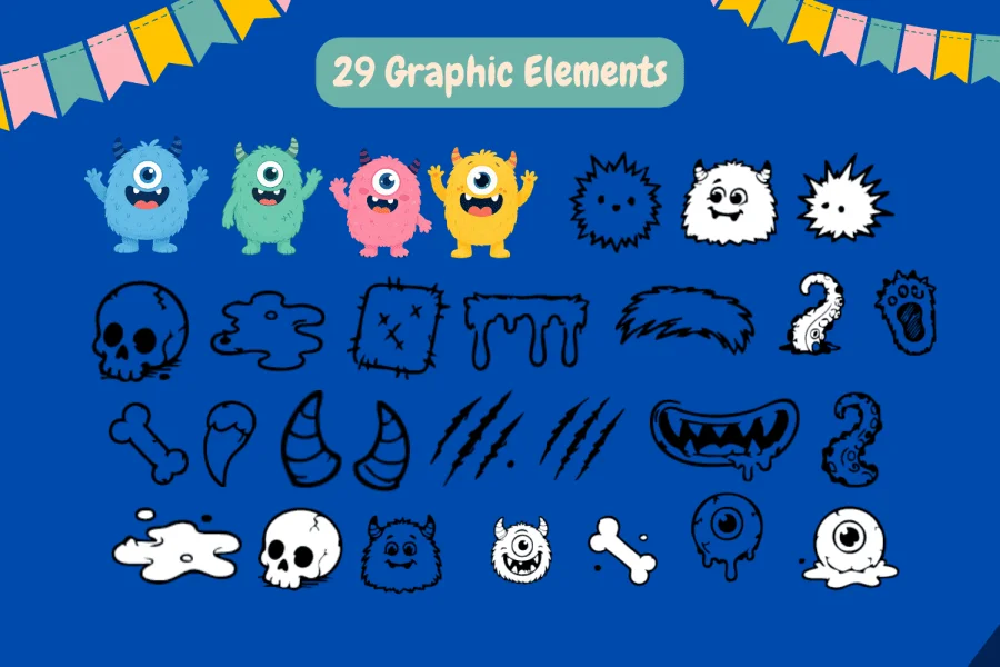 Monsterkins Font preview 7