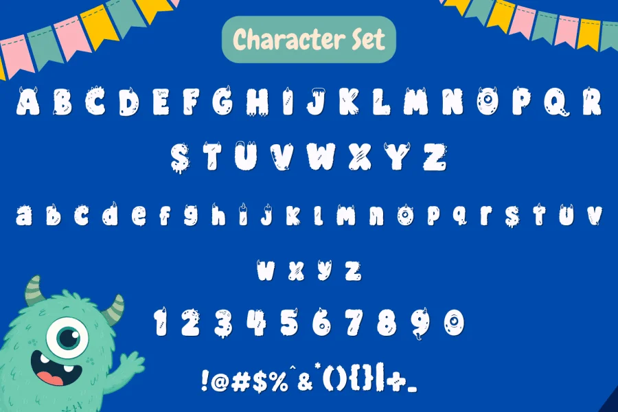 Monsterkins Font preview 9