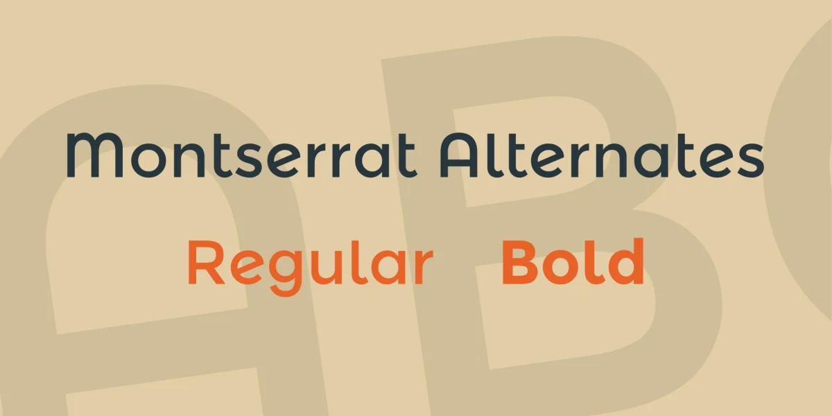 Montserrat Alternates Font Family preview 3