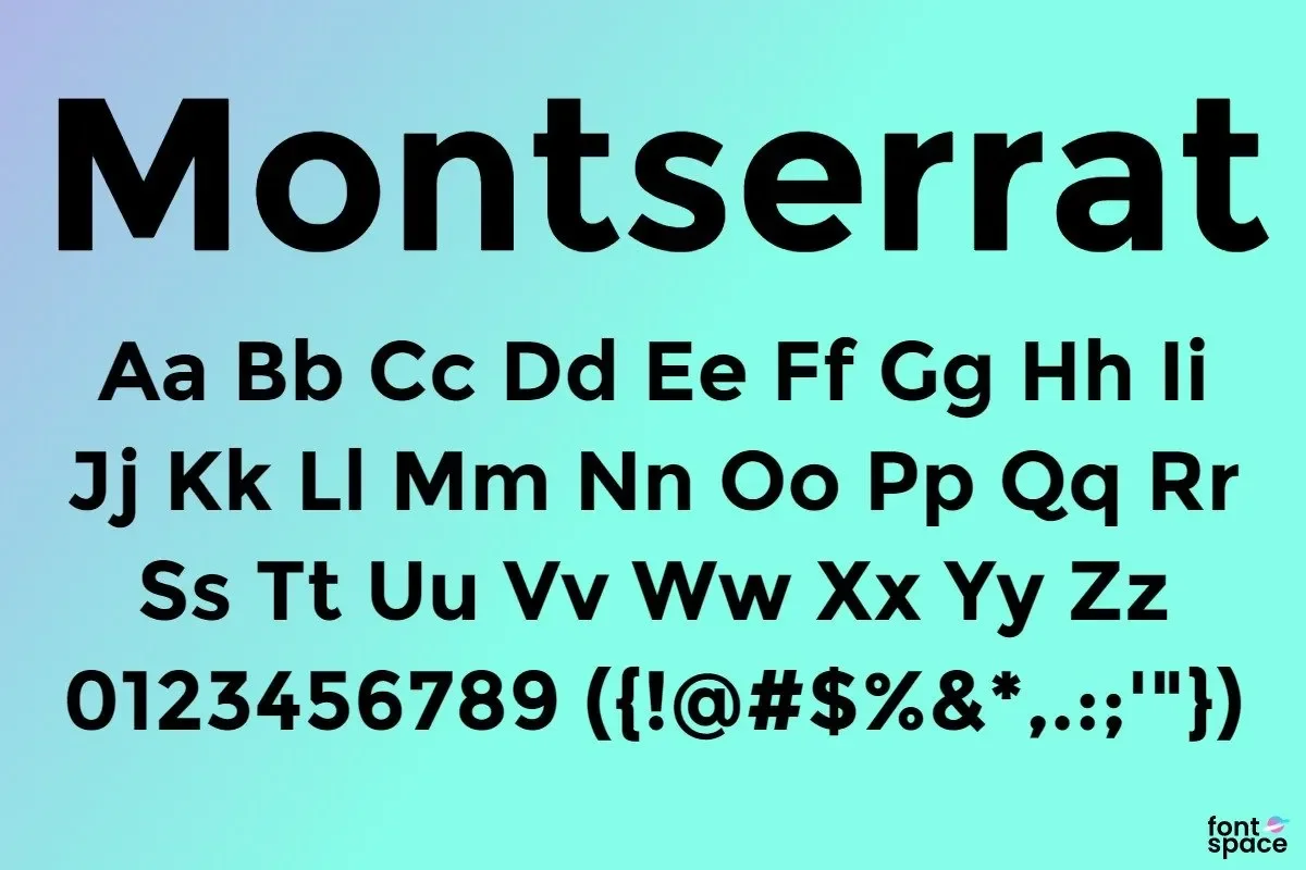 Montserrat Font preview 2
