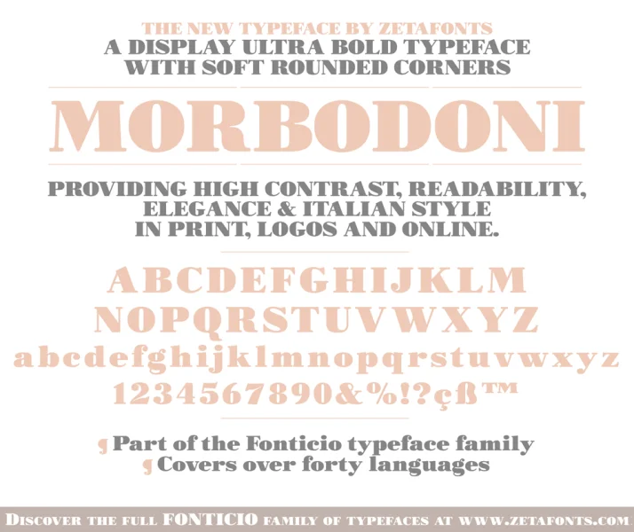 Morbodoni Font preview 4