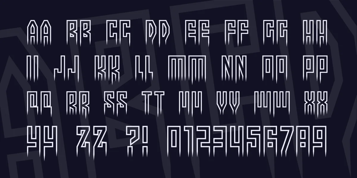 More than human Font preview 2