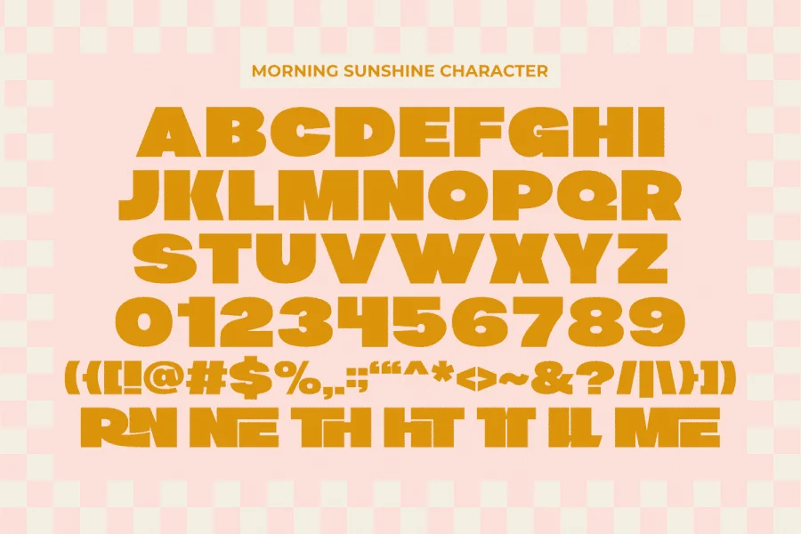 Morning Sunshine Font preview 2