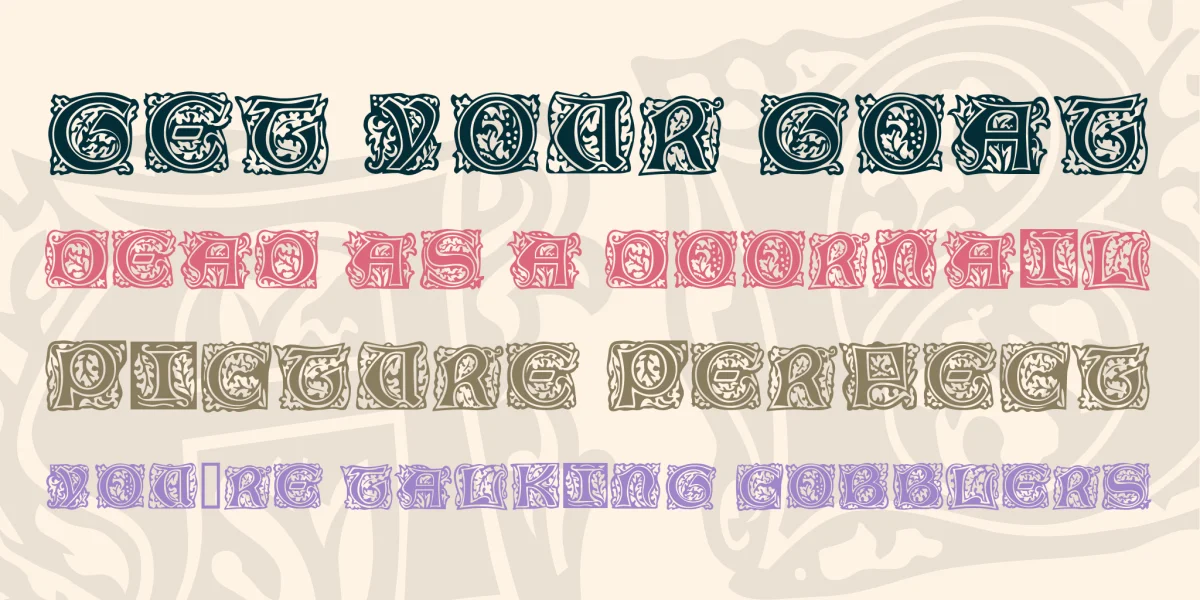 Morris Font preview 2
