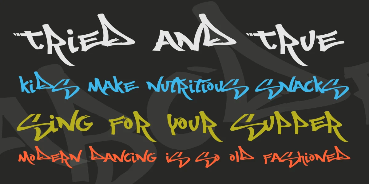 Most Wazted Font preview 2