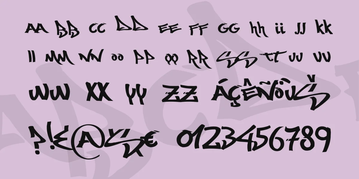 Most Wazted Font preview 3