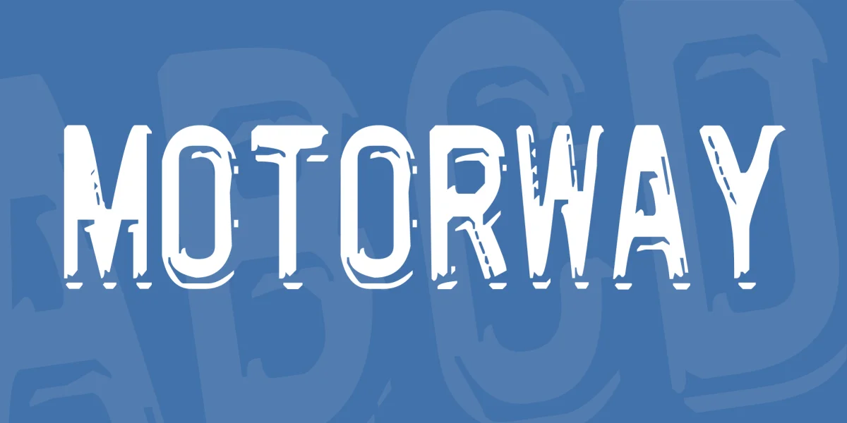 Motorway Font preview 2
