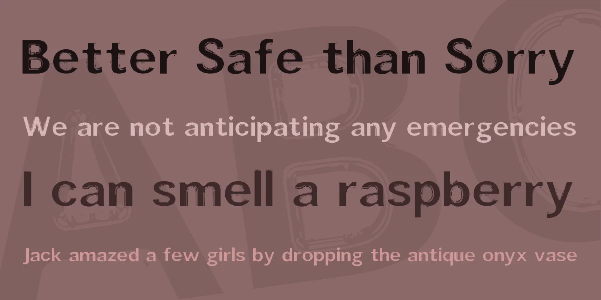 Moulded Saji Font preview 2