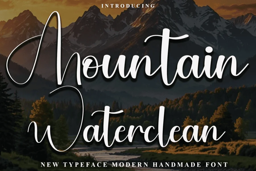 Mountain Waterclean Font