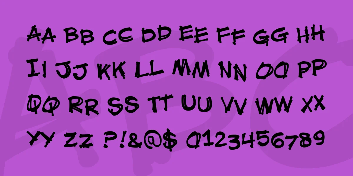 Mouth Breather BB Font Family preview 4