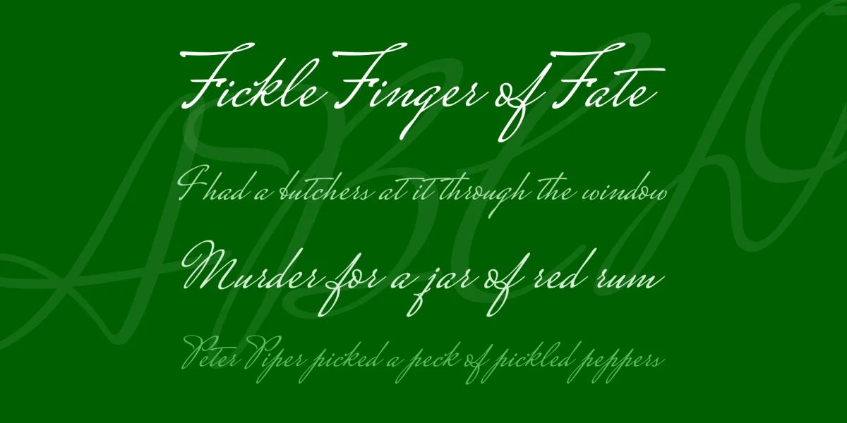 Mrs Saint Delafield Font preview 2