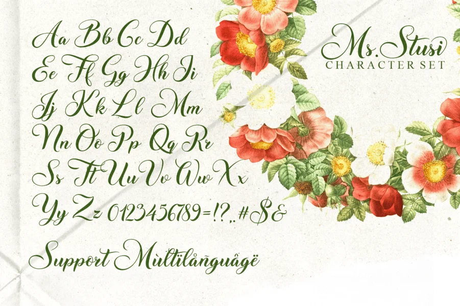 Ms Stusi Font preview 2