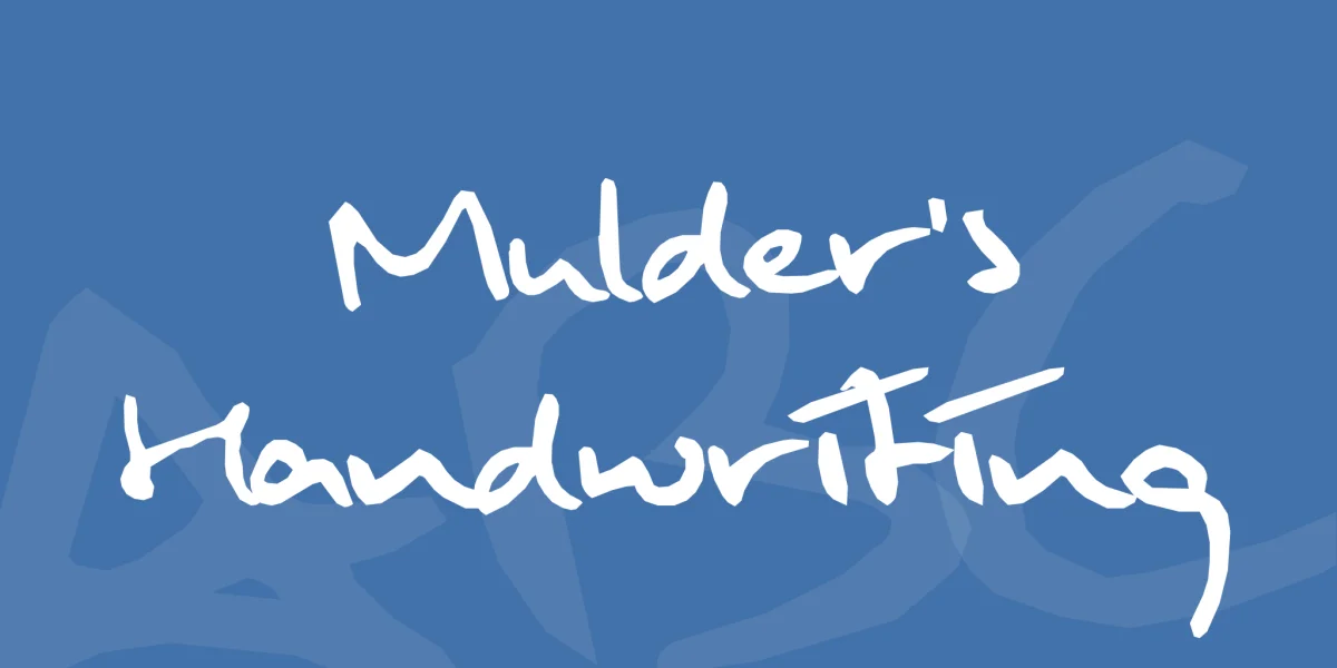 Mulder's Handwriting Font