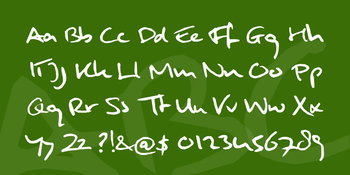 Mulder's Handwriting Font preview 4