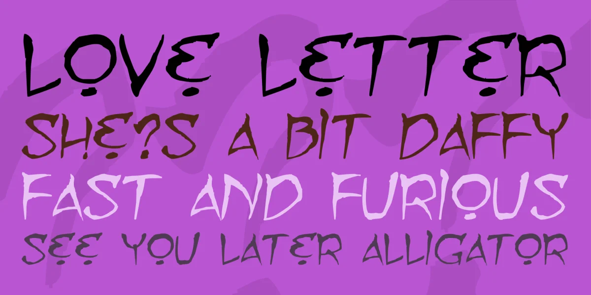 Mummy Loves You Font preview 2