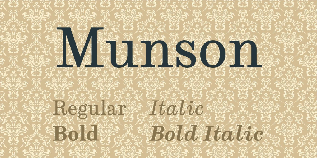 Munson Font Family preview 2