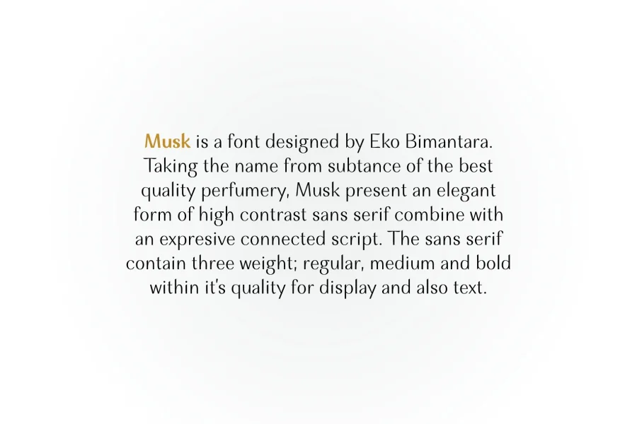 Musk Font Family preview 2