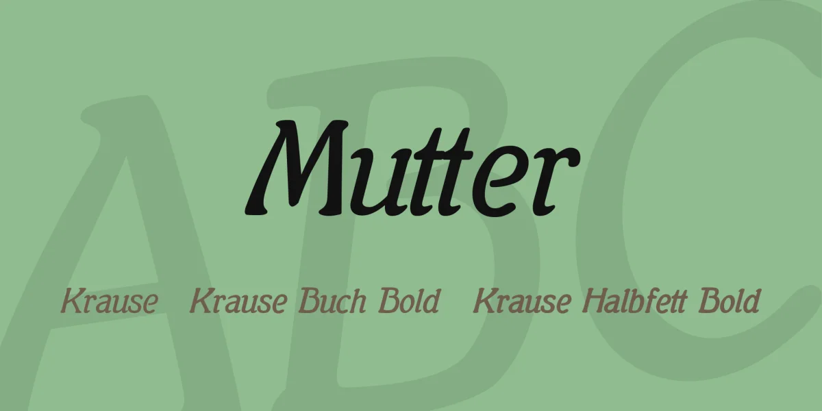 Mutter Font Family