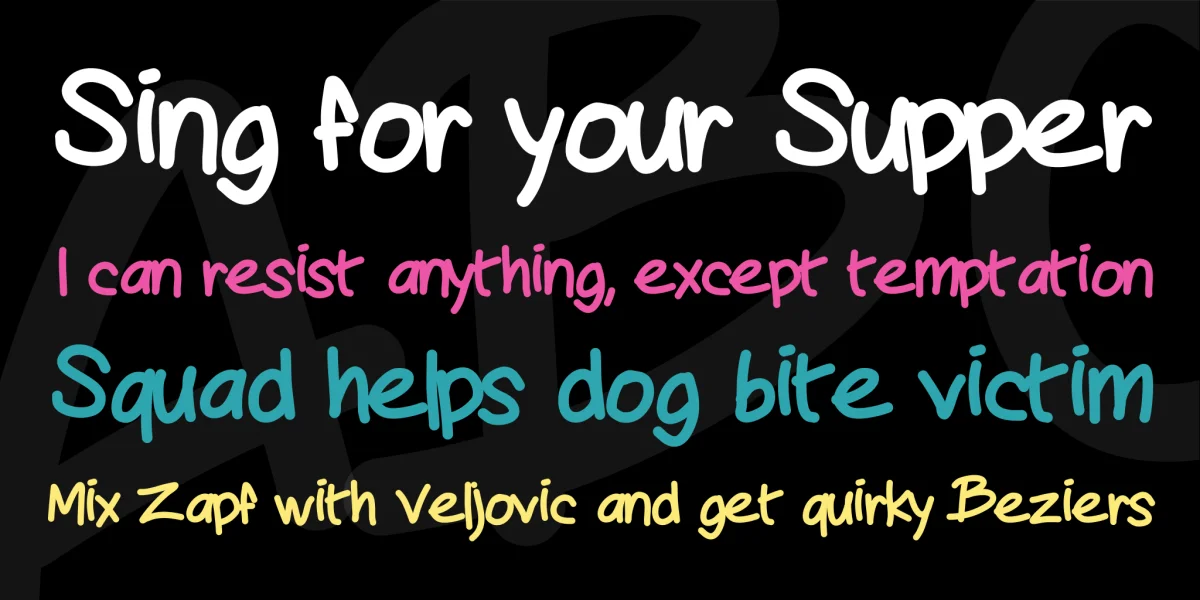 Mywriting Font preview 2