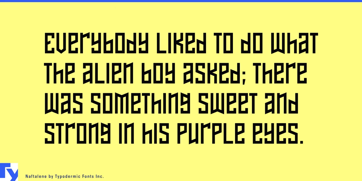 Naftalene Font preview 3