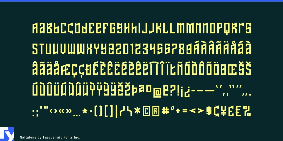 Naftalene Font preview 5