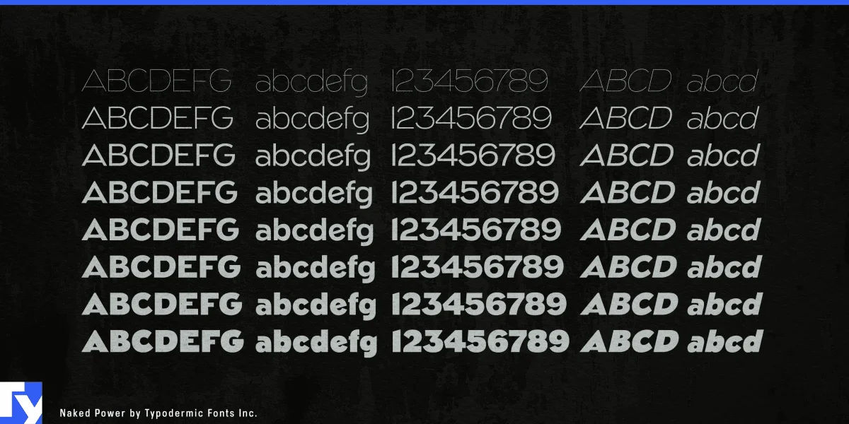 Naked Power Font Family preview 2