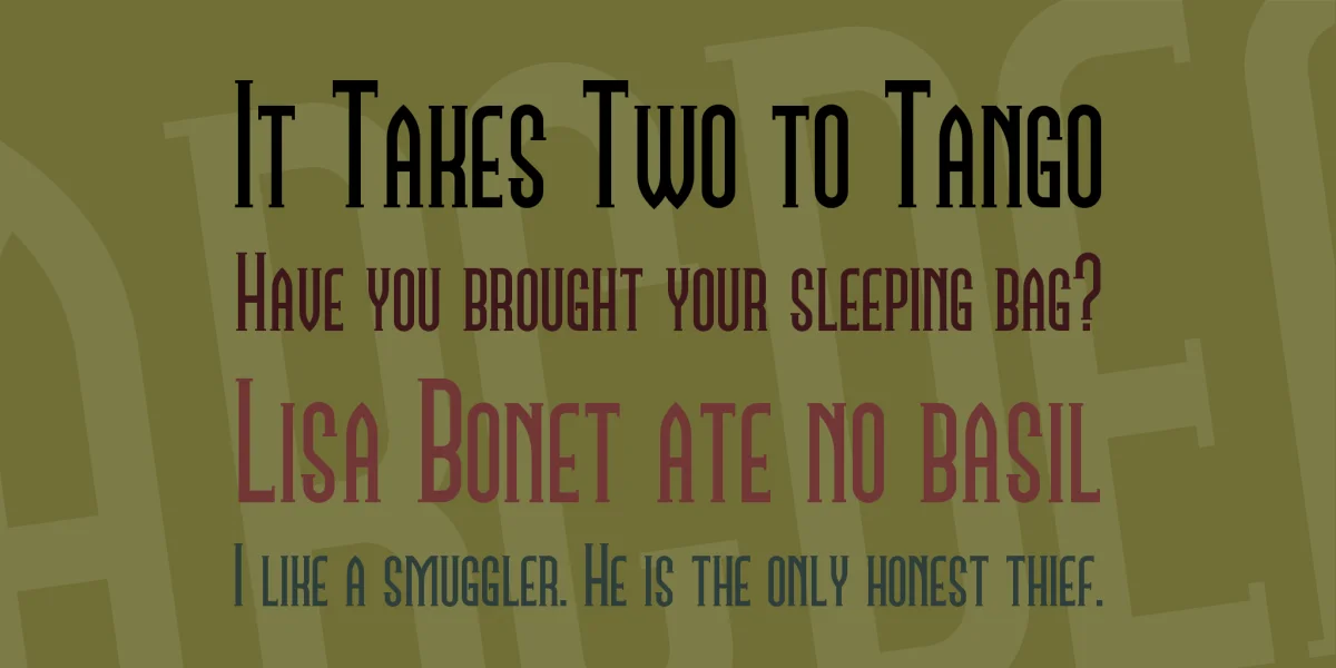 Namesake NF Font preview 2