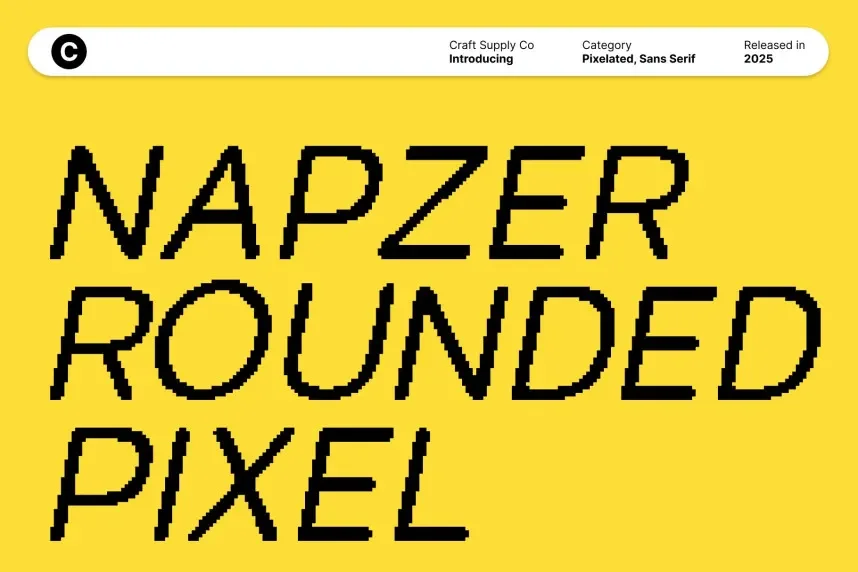 Napzer Rounded Pixel Font preview 2