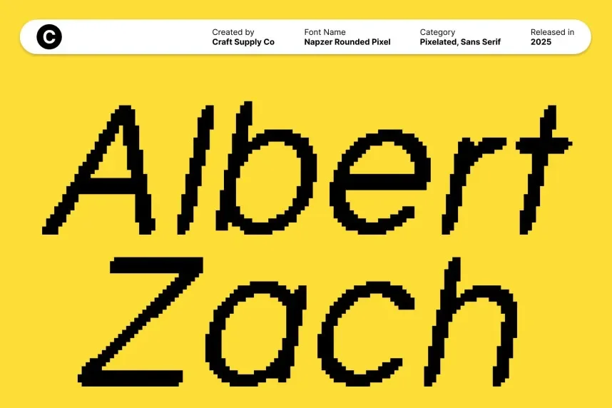 Napzer Rounded Pixel Font preview 4