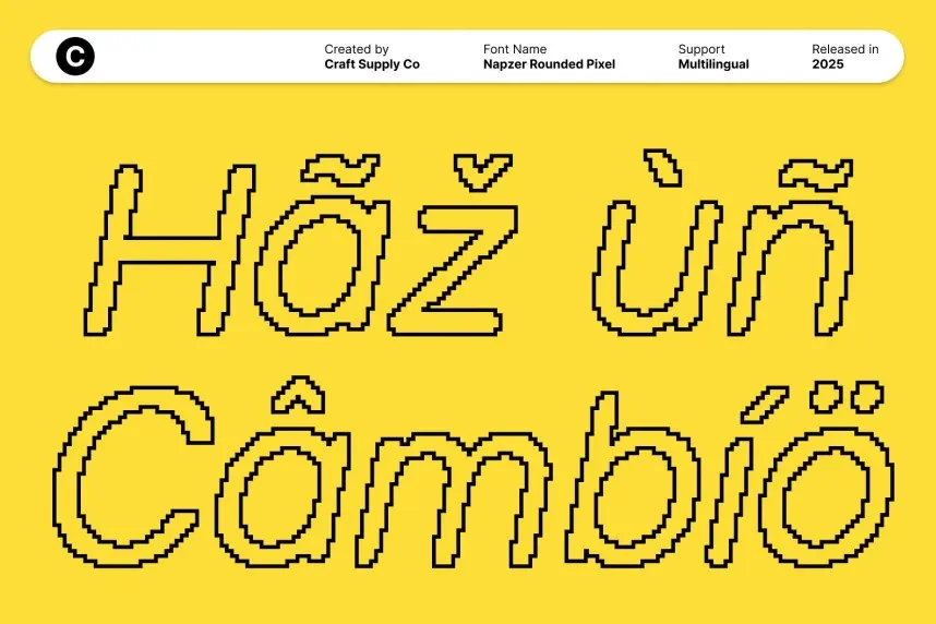 Napzer Rounded Pixel Font preview 5
