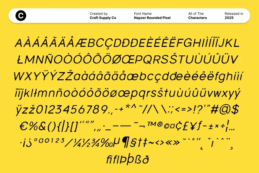 Napzer Rounded Pixel Font preview 6
