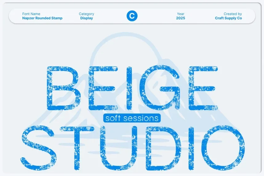 Napzer Rounded Stamp Font preview 3