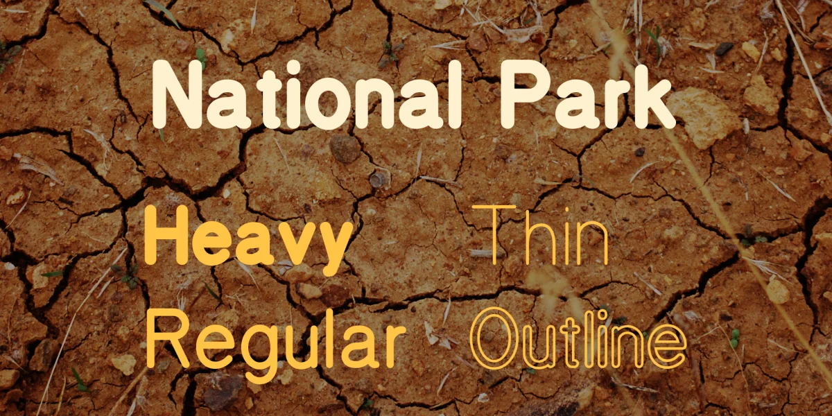 National Park Font Family preview 2