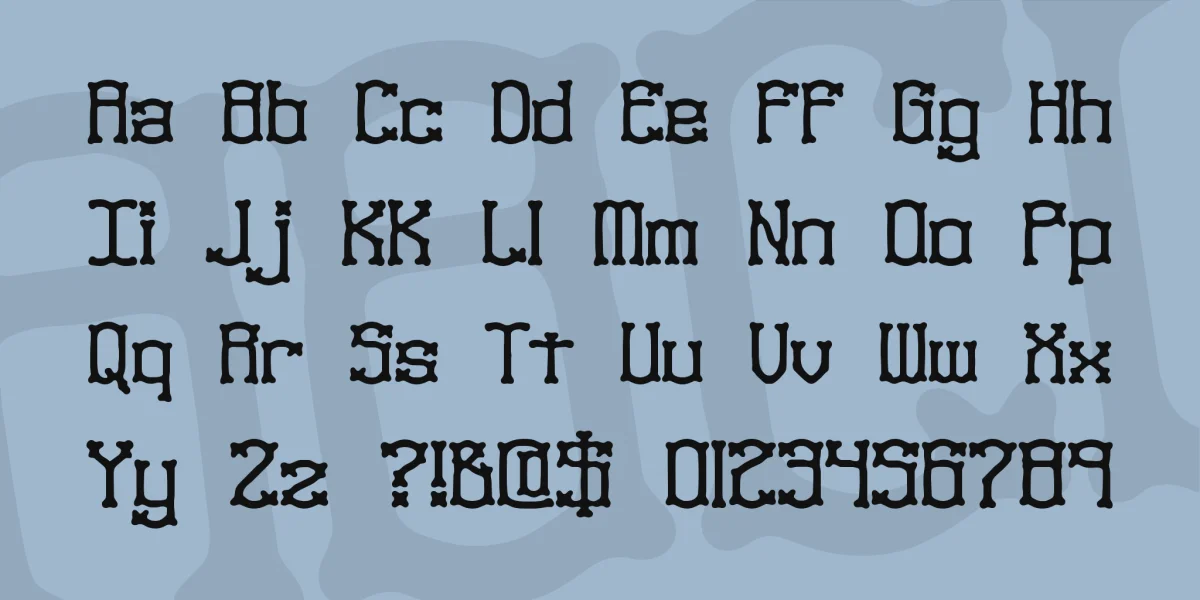 Naughts BRK Font preview 3