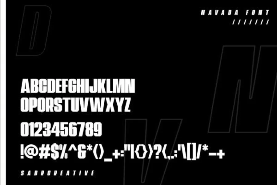 Navada Font Family preview 8