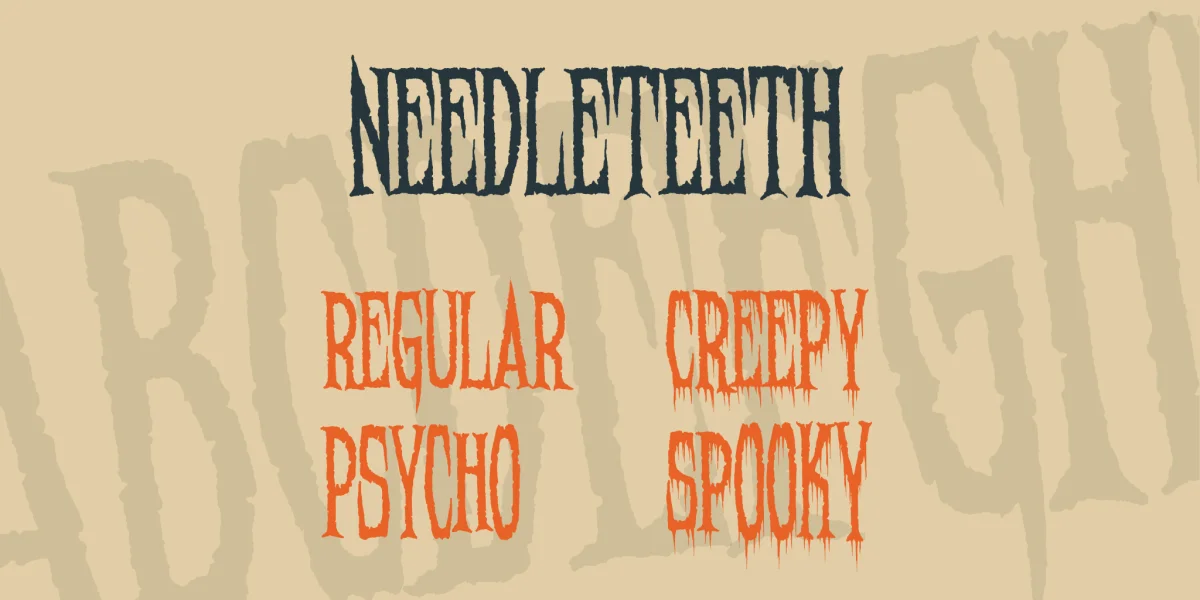 Needleteeth Font Family preview 2