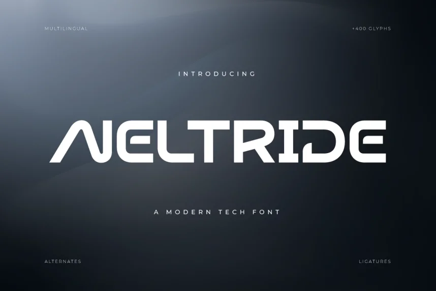 Neltride – Modern Tech Font preview 2