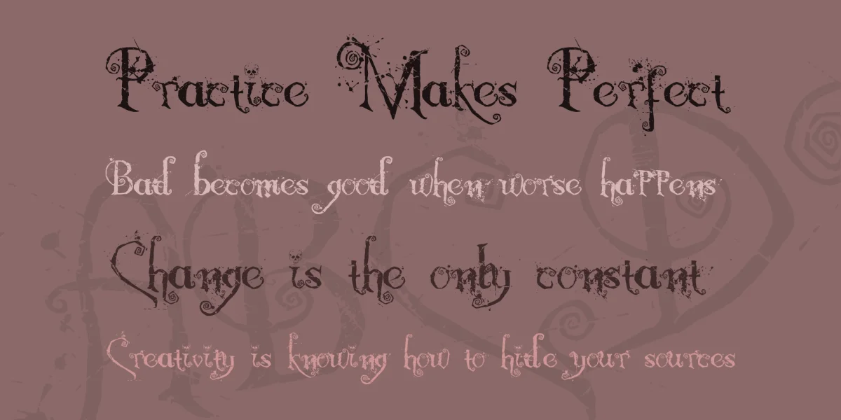 Nemo Nightmares Font preview 2