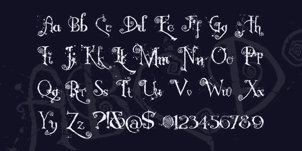 Nemo Nightmares Font preview 3