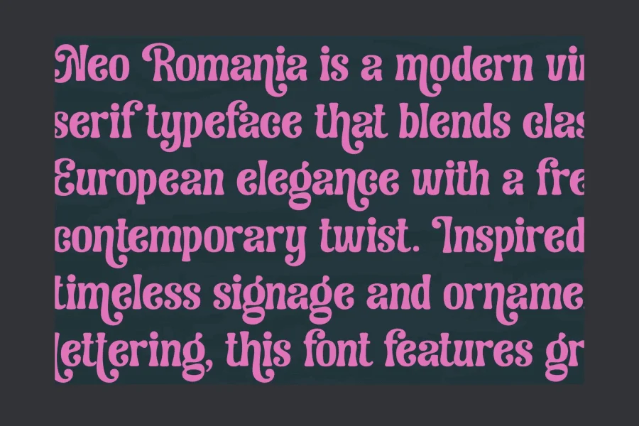 Neo Romania Font preview 6